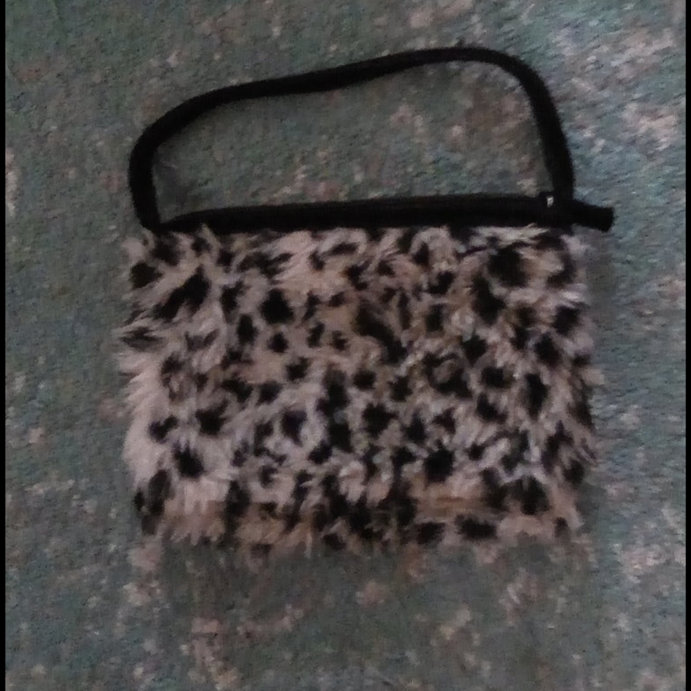 Cute furry mini purse